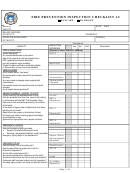 Fire Prevention Inspection Checklist Printable pdf