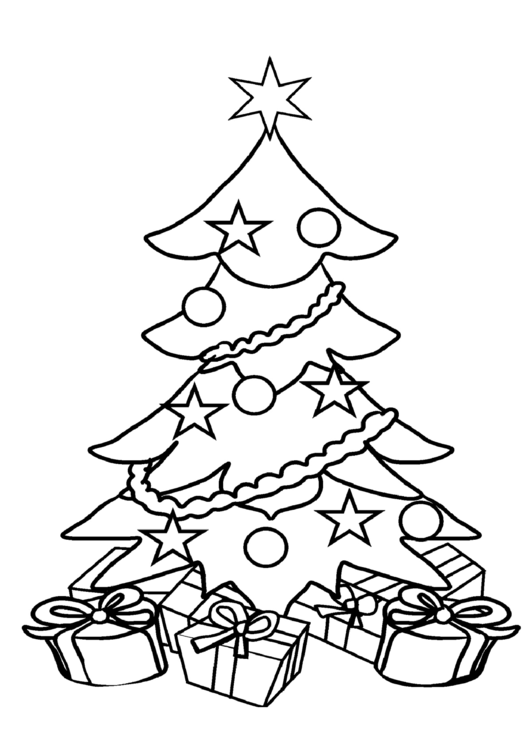 Christmas Tree Coloring Sheet Printable pdf