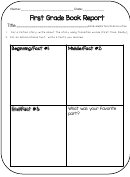 First Grade Book Report