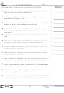 Fraction Word Problems Worksheet With Answer Key Printable pdf