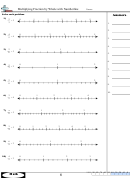 Multiplying Fraction By Whole With Numberline Worksheet With Answer Key