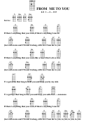 From Me To You-d Chord Chart