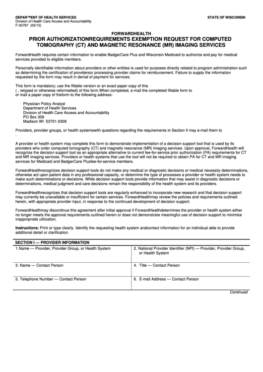 Prior Authorization Requirements Exemption Request Printable pdf