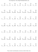 Two-digit By Two-digit Multiplication (a) Worksheet