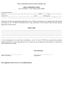 Self-certification Form Template