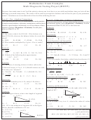 Mathematics Exam Examples Math Diagnostic Testing Project (Mdtp) Printable pdf