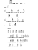 Fire And Rain-James Taylor Chord Chart Printable pdf