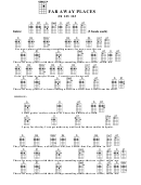 Far Away Places Chord Chart Printable pdf