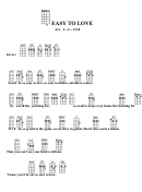 Easy To Love Chord Chart