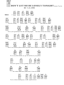 Don't Let Me Be Lonely Tonight-james Taylor Chord Chart
