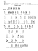 Don't Let Me Be Lonely Tonight(bar)-james Taylor Chord Chart