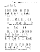 Dona Dona (Bar) - M. Sholom Secunda; W. Sheldon Secunda Chord Chart Printable pdf