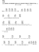 Does Anybody Really Know What Time It Is (Bar) - Robert Lamm Chord Chart Printable pdf