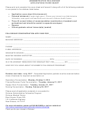 Application Cover Sheet - Ochsner Health System