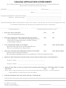 College Application Cover Sheet - Olmsted Falls City Schools