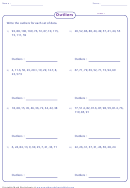 Outliers - Math Worksheets 4 Kids Printable pdf