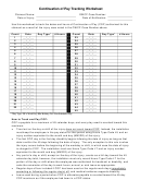 Continuation Of Pay Tracking Worksheet