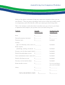 Assisted Living Cost Comparison Worksheet