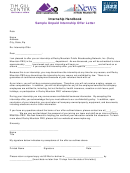 Sample Unpaid Internship Offer Letter Template