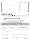 Application And Order For Transfer