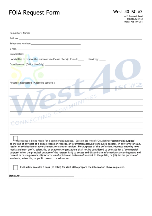 Foia Request Form Printable pdf
