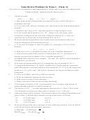 Some Review Problems For Exam 1 Chem 1a Printable pdf