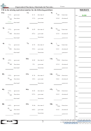 Equivalent Fractions, Decimals & Percents Worksheet With Answer Key