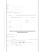 Affidavit In Support Of Request For Summary Disposition