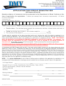 Form Vp-222 - Application For Vehicle Registration
