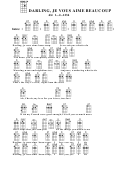 Darling, Je Vous Aime Beaucoup Chord Chart Printable pdf