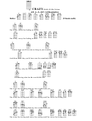 Crazy (Bar) - Willie Nelson Chord Chart Printable pdf
