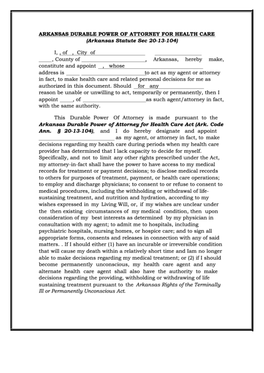 fillable-arkansas-durable-power-of-attorney-for-health-care-template-printable-pdf-download