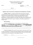 Certification Of Necessity Of Request For Emergency Hearing