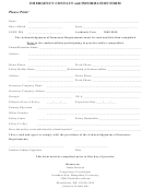 Emergency Contact And Information Form