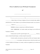First Codicil To Last Will And Testament Printable pdf