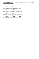 Awesome God (g) - Rich Mullins - Worship Chord Chart
