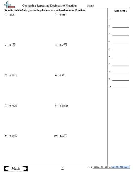 converting-repeating-decimals-to-fractions-worksheet-with-answer-key-printable-pdf-download