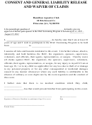Consent And General Liability Release Form