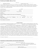 Medical And Liability Release Form