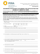 Examining Physician's Statement For Application For Disability Benefits Form