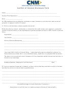 Cnm Conflict Of Interest Disclosure Form Conflict Of Interest Disclosure Form