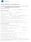 Dietitian Appointment - New Patient Form