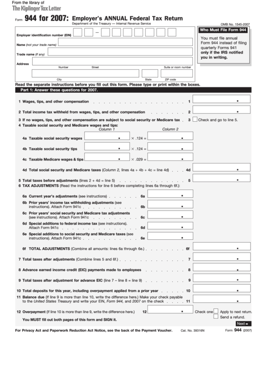 38 Form 944 Templates Free To Download In PDF, Word And Excel