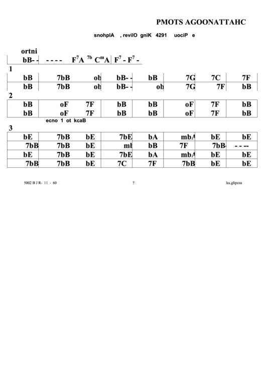 Chattanooga Stomp Printable pdf