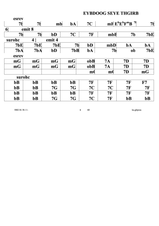 Bright Eyes Goodbye Printable pdf