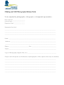Filming And Still Photography Release Form