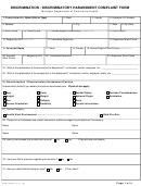Discrimination / Discriminatory Harassment Complaint Form Printable pdf