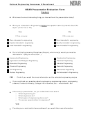 National Engineering Awareness & Recruitment Presentation Evaluation Form Printable pdf