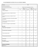 Case Presentation Evaluation Form