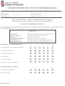 Student Intern Self Evaluation Form (form C)